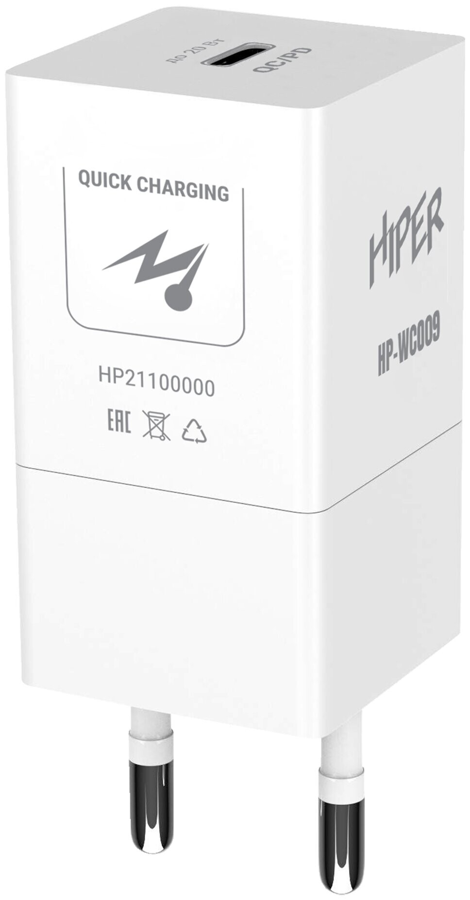 

Сетевое зарядное устройство Hiper HP-WC009 белый
