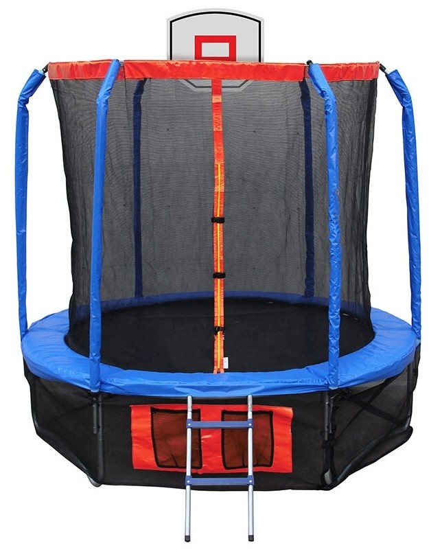 

Батут Ecos BT14FT-3 с сеткoй, лесенкой и баскетбольным кольцом (010368)