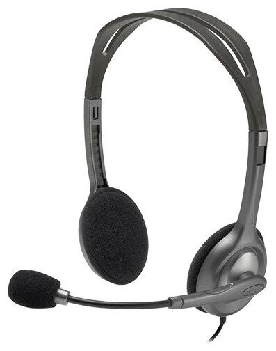 

Компьютерная гарнитура Logitech H111 серый (981-000588)