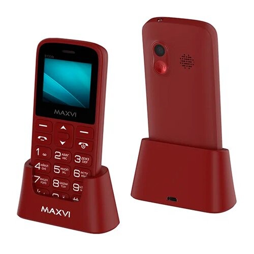 

Телефон Maxvi B100ds wine red
