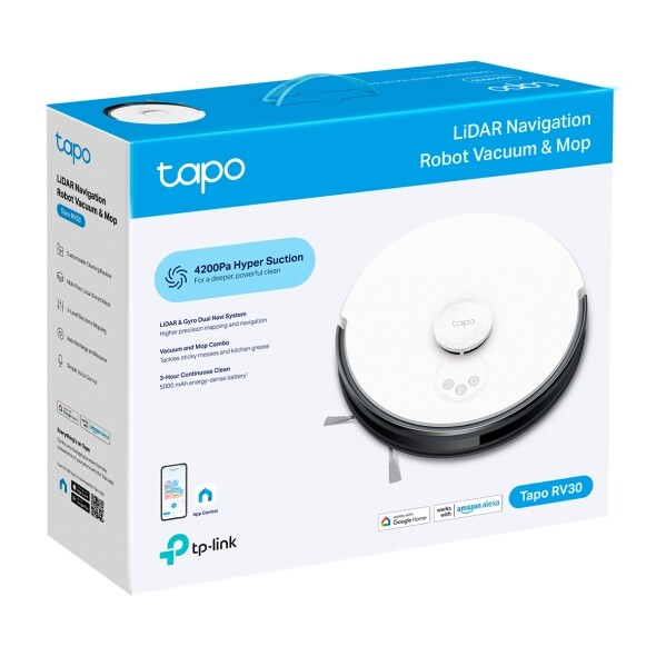 Пылесос TP-Link Tapo RV30 белый/черный