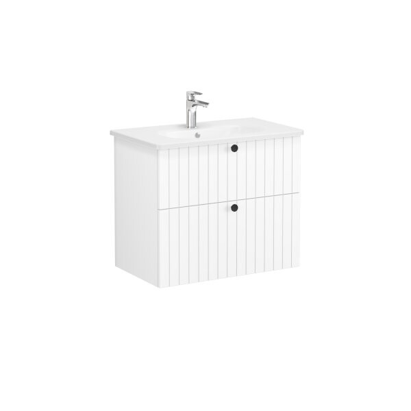 

Тумба Vitra Root Groove 80см матовый белый с раковиной (69436)