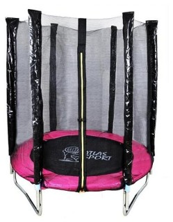

Батут Atlas Sport 140см (4.5ft) на эластичных ремнях Pink