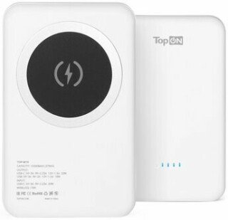 

Внешний аккумулятор Topon TOP-M10W 10000мAч белый (103075)