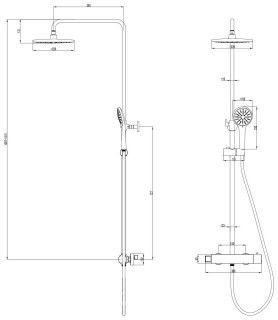 

Душевая система Lemark Bronx LM3770GM