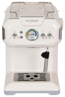 

Кофеварка Hyundai HEM-5300 бежевый/серебристый
