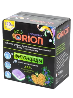 

Средство для мытья посуды Orion Фитонциды Кедр и Можжевельник Таблетки для ПММ 120шт