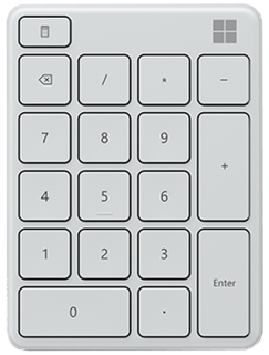 

Клавиатура Microsoft Bluetooth Compact Glacier числовой блок (23O-00022)