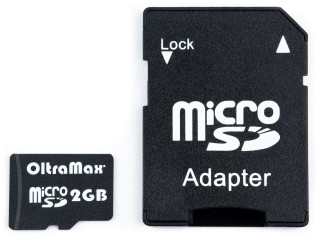 

Карта памяти Oltramax MicroSD 2GB (+ адаптер SD)