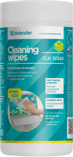 

Средство для ухода за техникой Defender CLN 30320 Optima Салфетки для экранов, 100шт