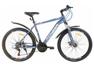 

Велосипед взрослый Pioneer PULSE 26/19 gray-blue-white