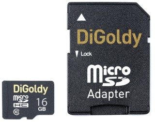 

Карта памяти Digoldy MicroSDXC 16GB Class10 (+ адаптер SD)