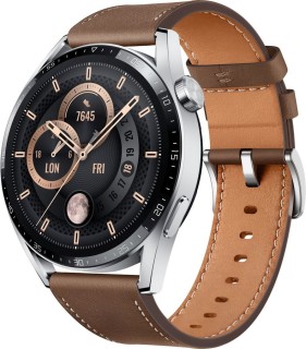 Умные часы Huawei Watch GT 3 46мм серебристый/коричневый (Jupiter-B19V/55026973)