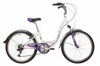 

Велосипед для подростков NOVATRACK 24SH6V.BUTTERFLY.13VL22 белый-фиолетовый