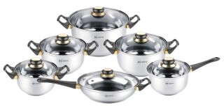 

Набор посуды RAINSTAHL 1230-12RS/CW BK