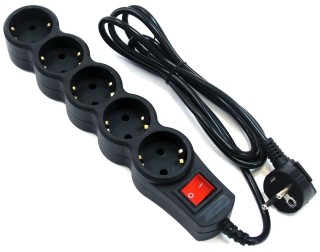 

Удлинитель 5bites SP5B-110 (5роз. 1м) черный