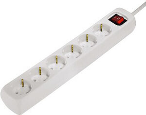 

Удлинитель HAMA H-30384 1.4м 6роз. белый (00030384)