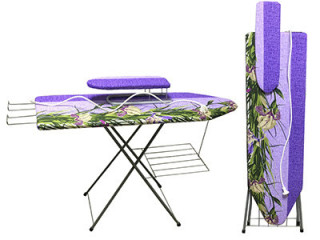 

Гладильная доска Волжаночка МПРУТ 30х110 цветы (с подст. под утюг, подрукавником, эл. удлинитель, полка д/белья)