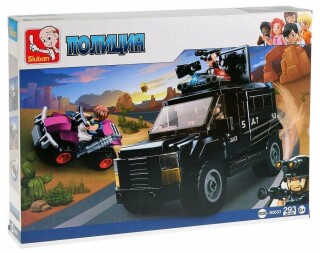 

Конструктор Sluban Полиция. Бронированная машина 293 дет. (M38-B0653 ПП-00102111)