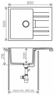 

Кухонная мойка Tolero TL-650 сафари (102)