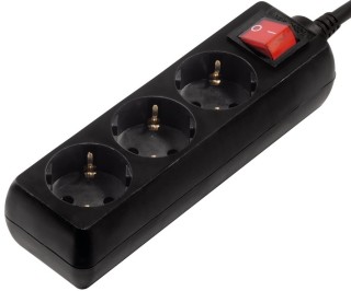 

Удлинитель HAMA H-108816 (3м 3 розетки) черный