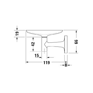

Аксессуар для ванной Duravit Starck T 0099334600 чёрный матовый/стекло матовое Мыльница