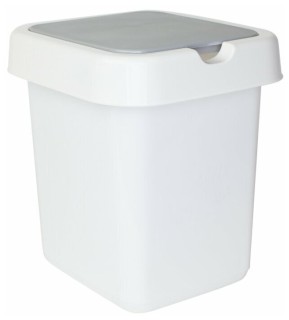 

Ведро для мусора Svip Квадра 25л белый/серый (SV4242БЛ)