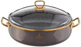 

Сотейник Agness Тюдор чёрный металлик 950-225