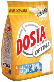 

Средство для стирки Dosia Optima Альпийская Свежесть универсал, белое и цветное белье 4кг