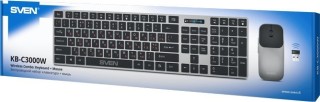 

Комплект мыши и клавиатуры Sven KB-C3000W