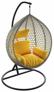 

Подвесное кресло Loftyhome KIWANO 1191 GREY SPOTS/YELLOW