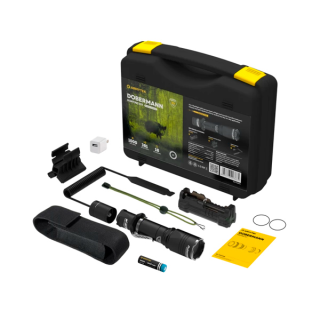 

Фонарь портативный Armytek Dobermann Hunting Kit черный/белый (F02004C)