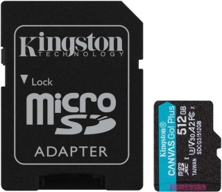 

Карта памяти Kingston Canvas Go! Plus microSDXC 512Gb Class10 SDCG3/512GB (+ adapter)