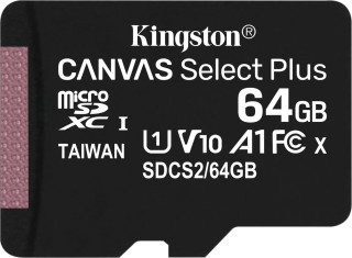 

Карта памяти Kingston CanvSelect Plus microSDXC 64Gb Class10 SDCS2/64GB (+ adapter)
