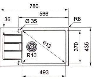 

Кухонная мойка Franke S2D 611-78 XL/435 белый (143.0628.357)