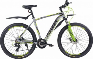 

Велосипед взрослый Pioneer EAGLE 27,5 AL/20 gray-green-black