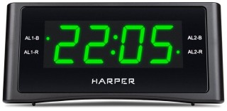 

Радиочасы Harper HCLK-1006 черный/зеленый