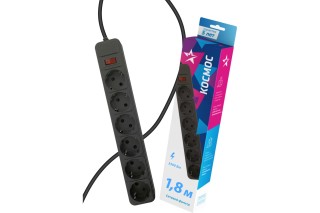 

Удлинитель Космос FKsm3m-6g(B)16A черный