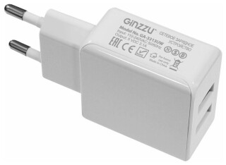 

Сетевое зарядное устройство Ginzzu GA-3313UW белый