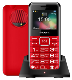 

Телефон TeXet TM-B319 красный