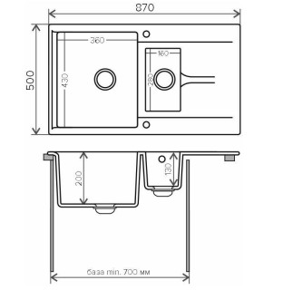 Кухонная мойка Polygran BRIG-870 Тер-т (N307) от Imperiatechno