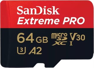 

Карта памяти Sandisk Extreme Pro microSDXC UHS-I U3 64ГБ (SDSQXCU-064G) +SD адаптер