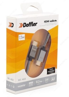 Кабель Doffler WC 40215 HDMI в шнурке 1.5м. кабель doffler wc 4013 hdmi плоский 3м