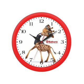 Часы настенные Sakura ПЕ-Б1 Жираф красный