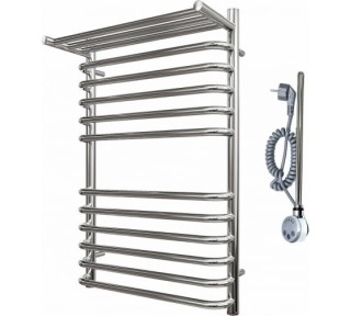 

Полотенцесушитель электрический Point PN09156SPE П7 500x600 с полкой левый/правый, хром
