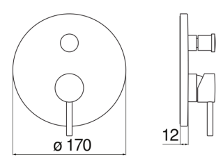 

Смеситель для ванны Nobili LV00100/EWM (внешняя часть)