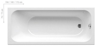 

Ванна Ravak CHROME SLIM 150х70 белая C721300000