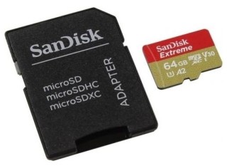 Карта памяти Sandisk microSDXC 64GB SDSQXCY-064G-GN6MA Extreme Pro ( + SD Adapter + Rescue Pro Deluxe)