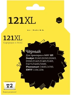 

Расходный материал для печати T2 CC641HE 121XL черный (IC-H641)