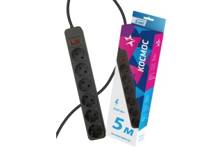 

Сетевой фильтр Космос FKsm5m-6g(B)16A черный